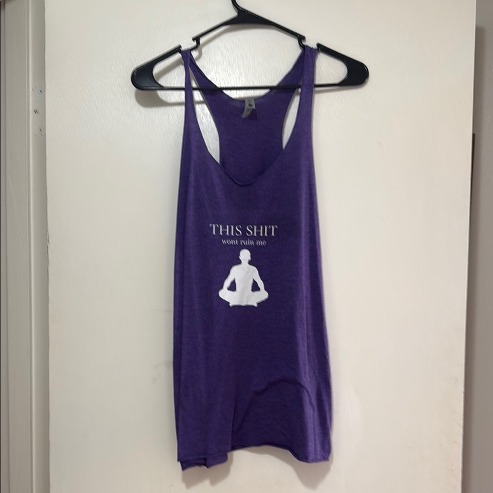 Next Level Apparel Purple Graphic Tank Top